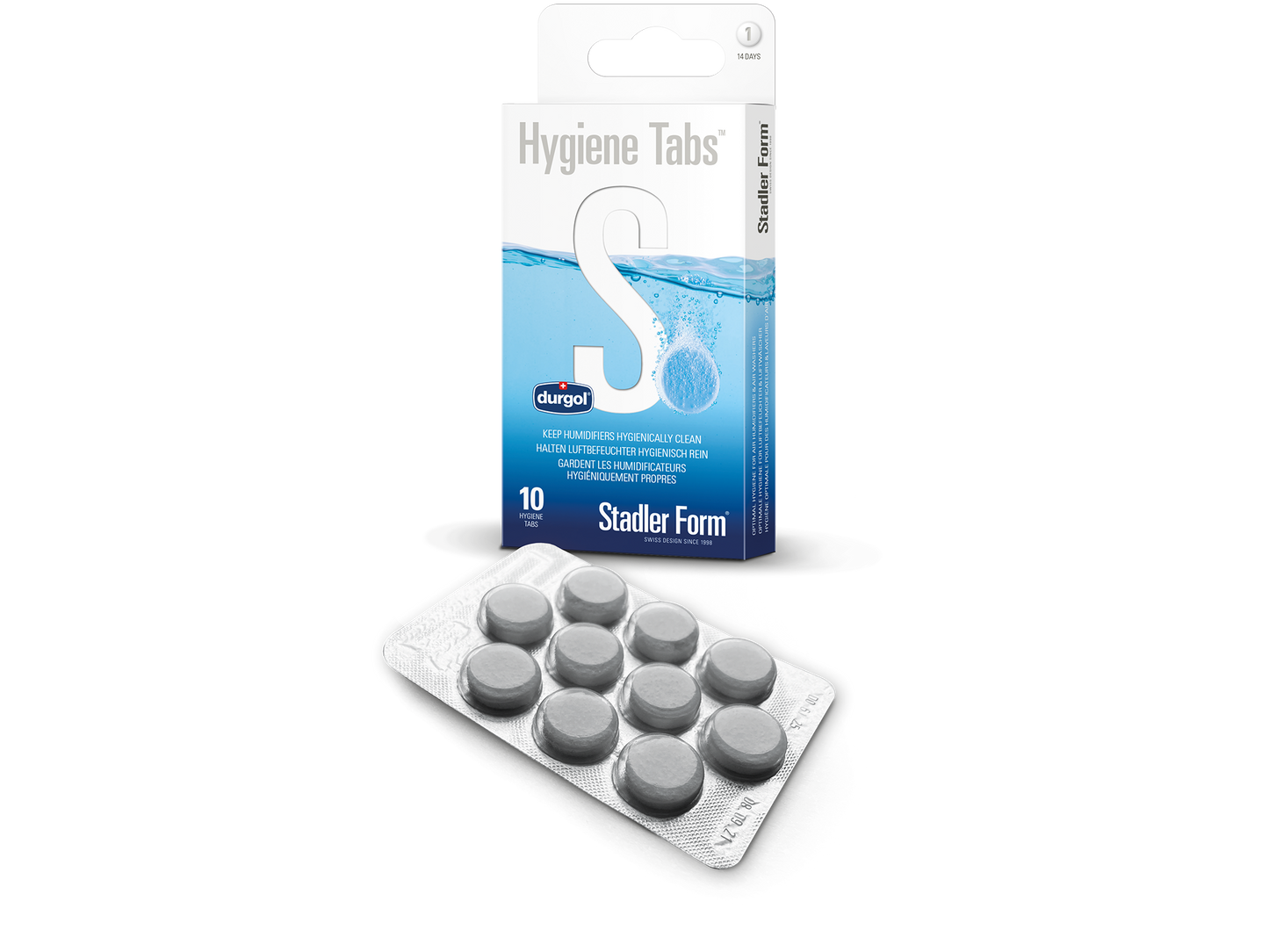 Stadler Form Hygiene Tabs with packaging