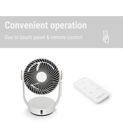 Stadler Form Leo table fan with remote control and touch panel