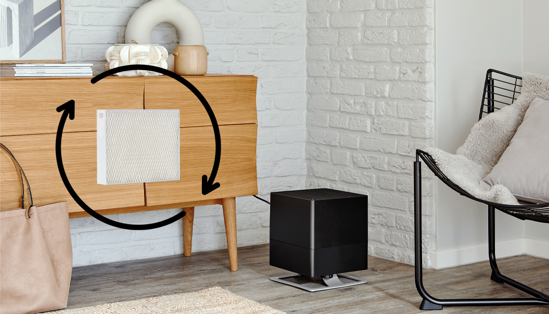 Visualization of reminder function for wicks replacement of Oskar humidifier