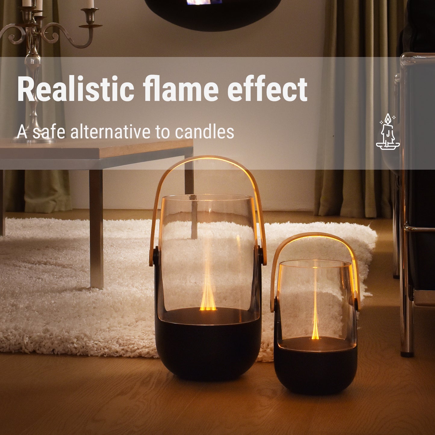 Stadler Form Sophie and Sophie little with realistic flame effect